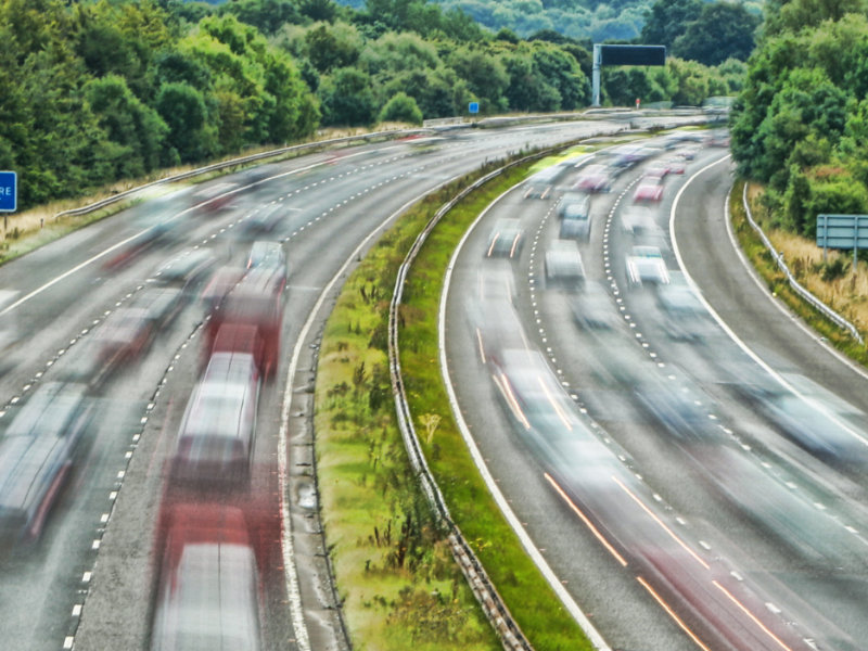 A busy motorway showing volumes of traffic that could increase along the M5