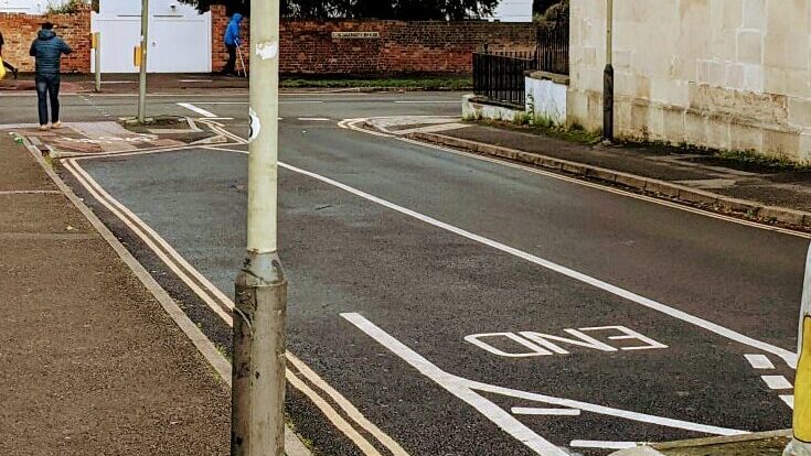 A cycling contraflow in Cheltenham that provides a safe, family friendly, continuous route to cycle to the town centre via Montpellier.