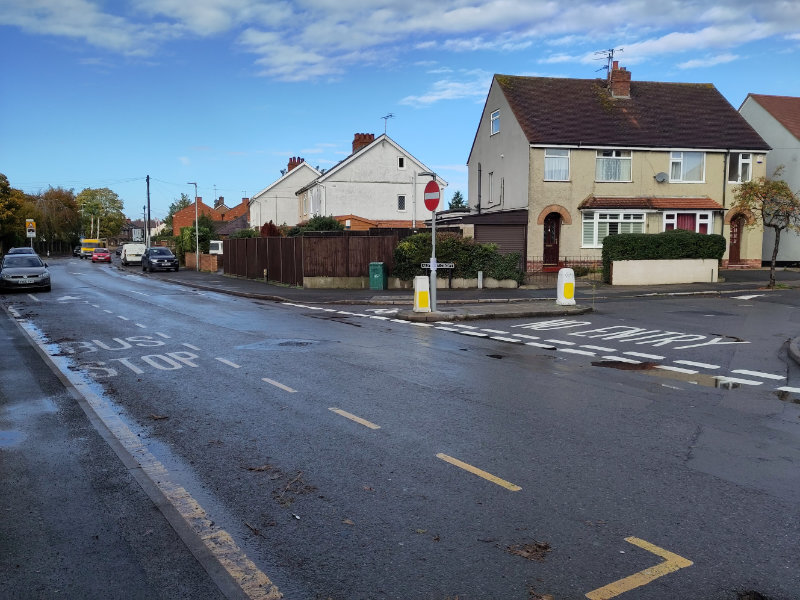 Alstone Lane looking towards the level crossing and Rowanfield, where an ANPR Cheltenham camera locations