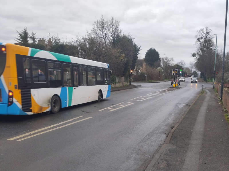 The fast, straight Cheltenham Road will be a strong desire line to the Gloucestershire Cycle Spine. However, without controlling traffic, it is a difficult route to make suitable for the majority of riders.