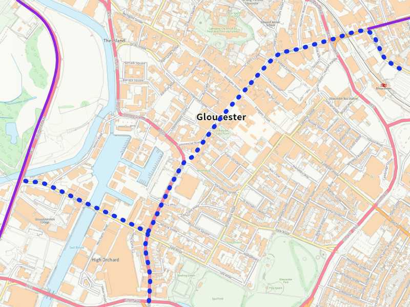 Alongside the Bishops Cleeve cycle route, there is also a plan for a cycle route through Gloucester City Centre